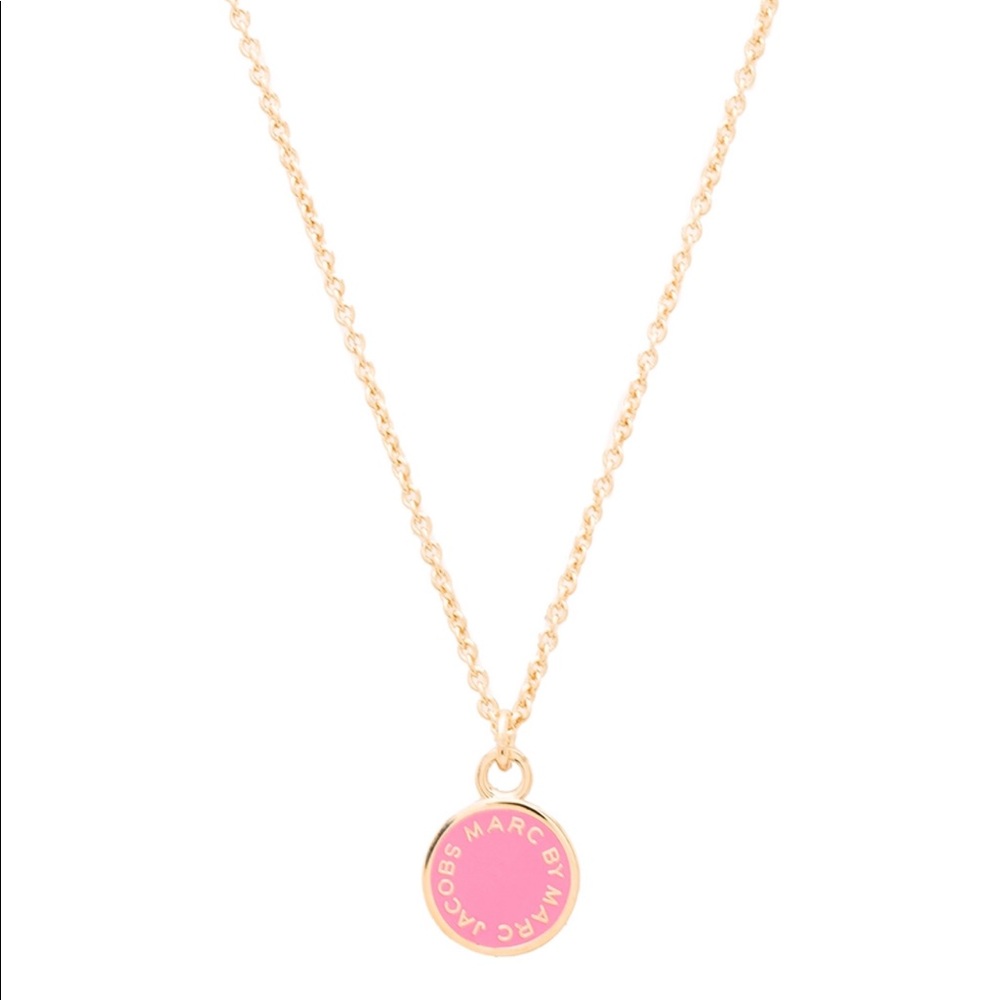Marc Jacobs Enamel Disc Pendant in Knock Out Pink